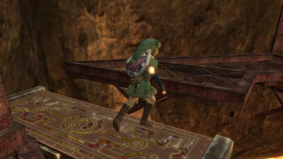 The hero crossing platforms